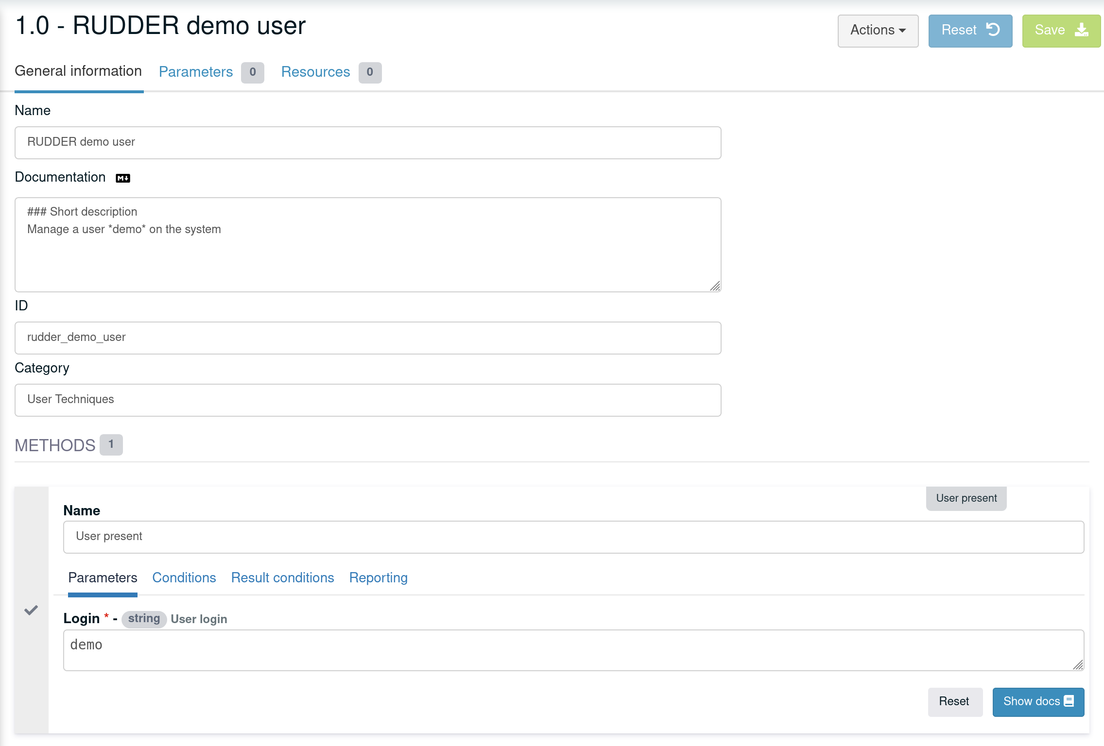 demo user