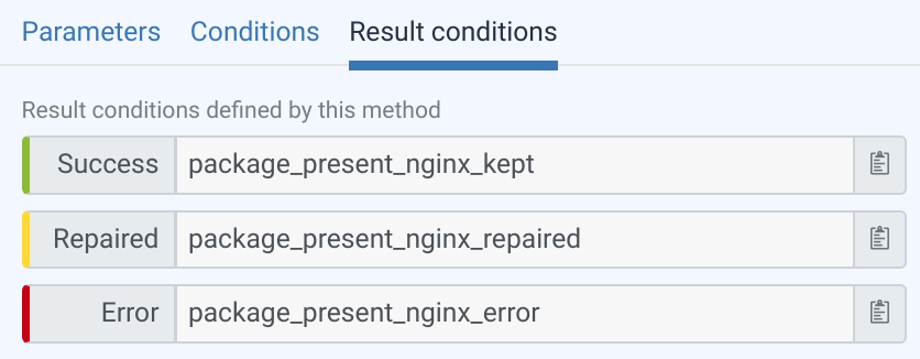 Install nginx package conditions