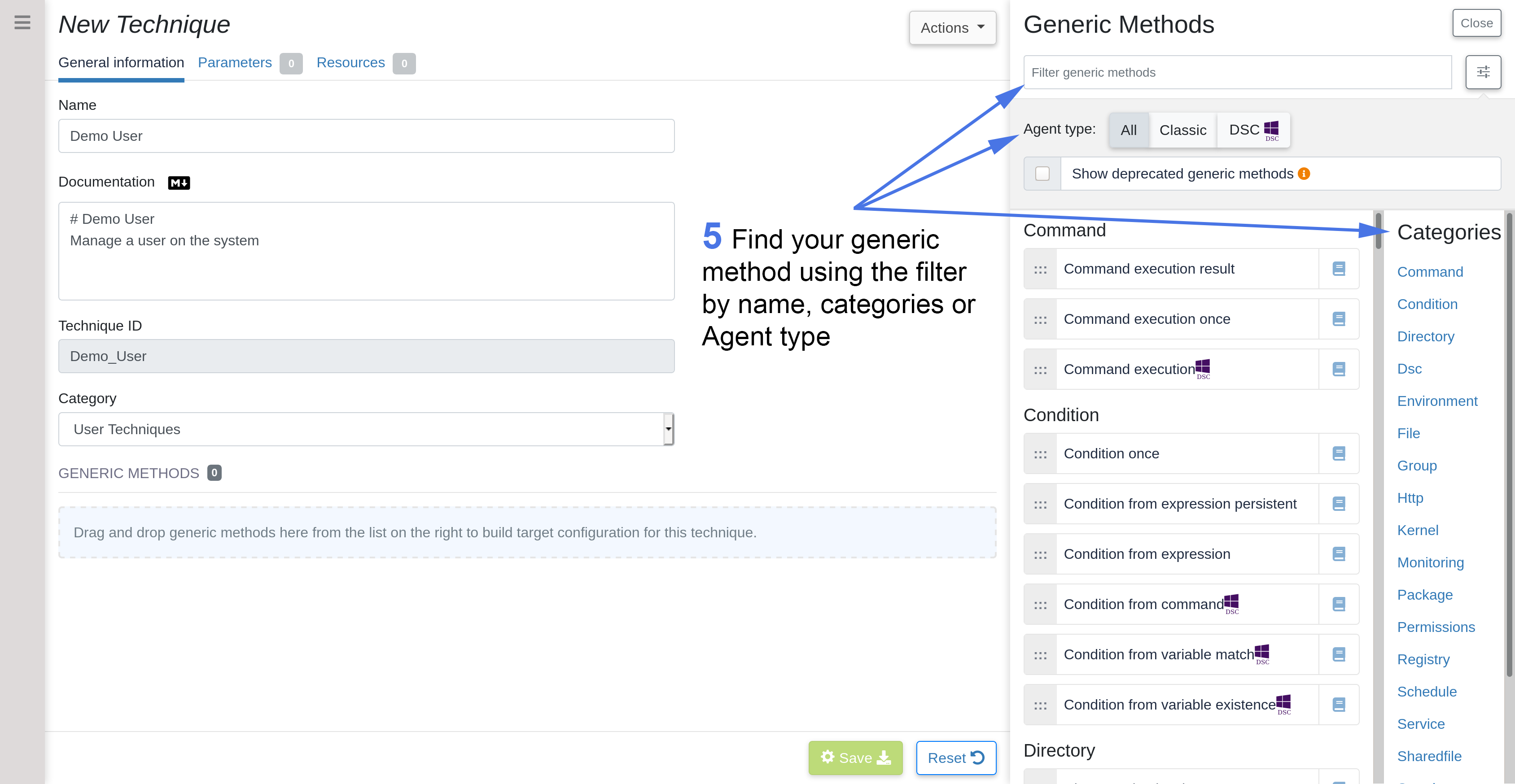 Filter generic methods