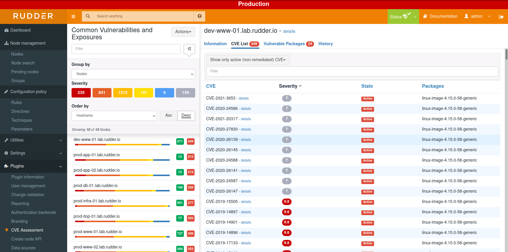 node details cve list