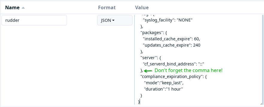 Change node compliance expiration policy