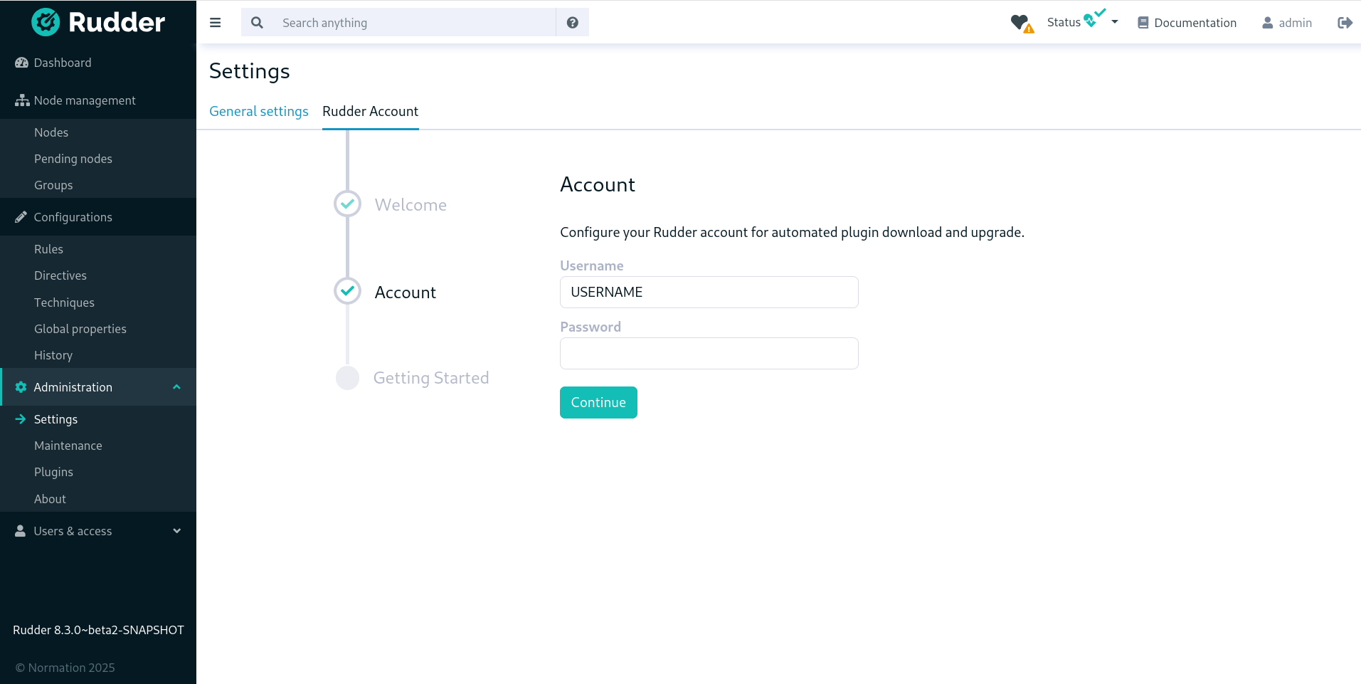 credential setup