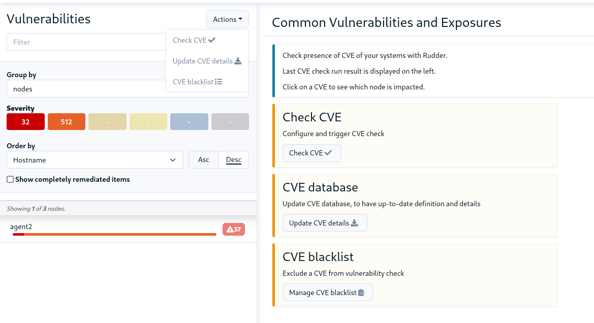 cve blacklist menu