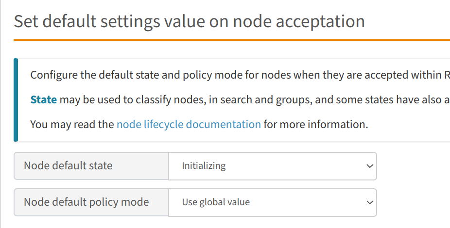 Use initializing state for new nodes